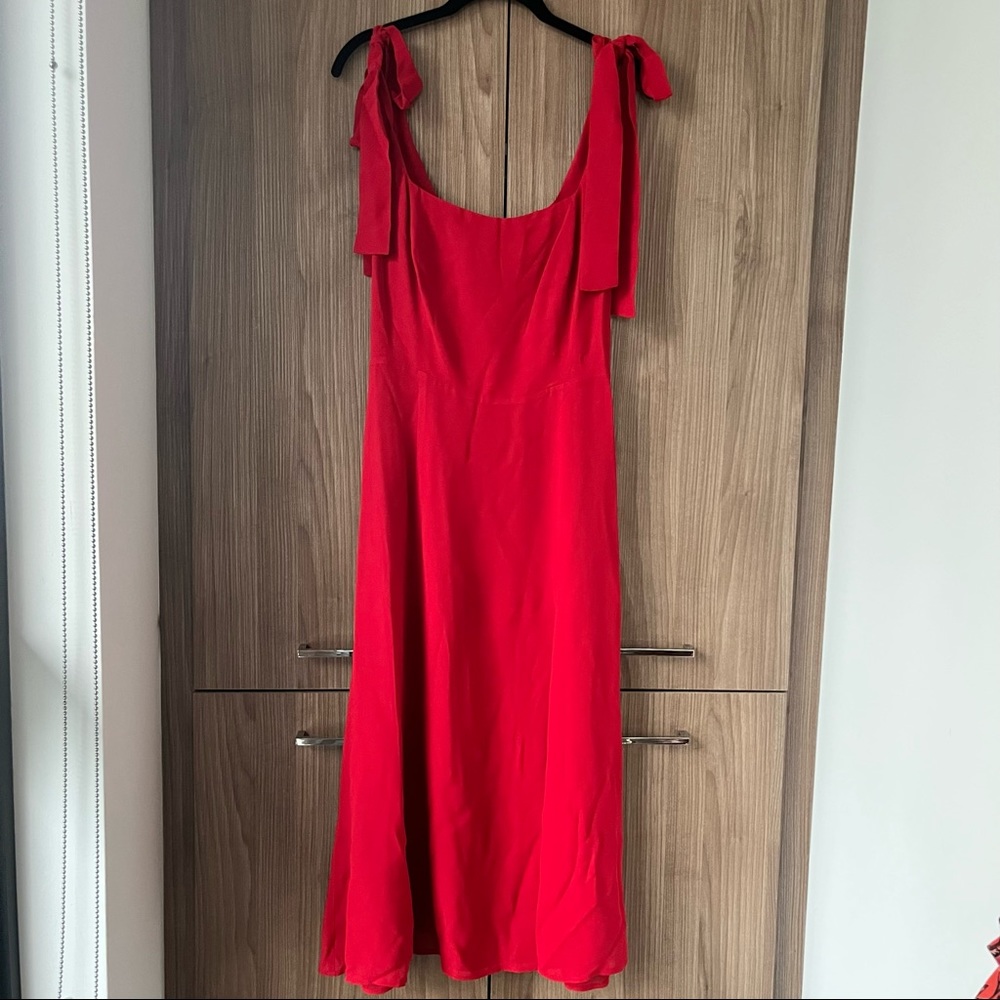 Reformation Nadira Dress in Cherry